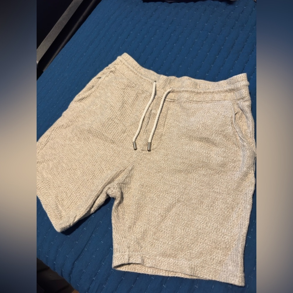 Zara Gray Athletic Shorts with Drawstring Waistband